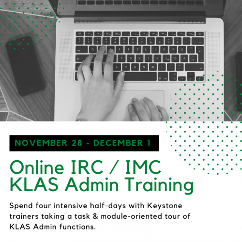 2022 Online IRC Administrator's Training save the date graphic for November 28 - December 1.